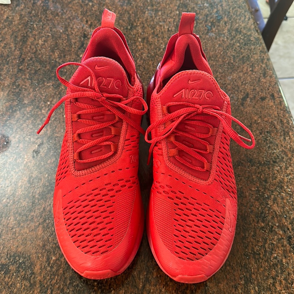 MEN'S NIKE AIR MAX 270 CASUAL SHOES RED